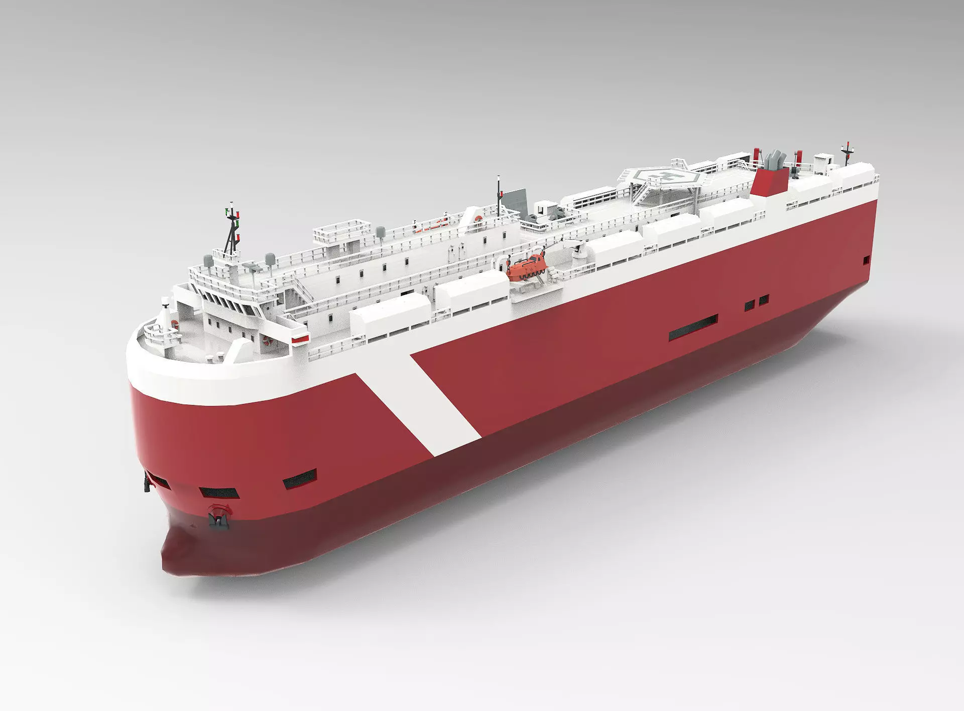 RoRo Car Carrier Low-poly Low-poly 3D model_0