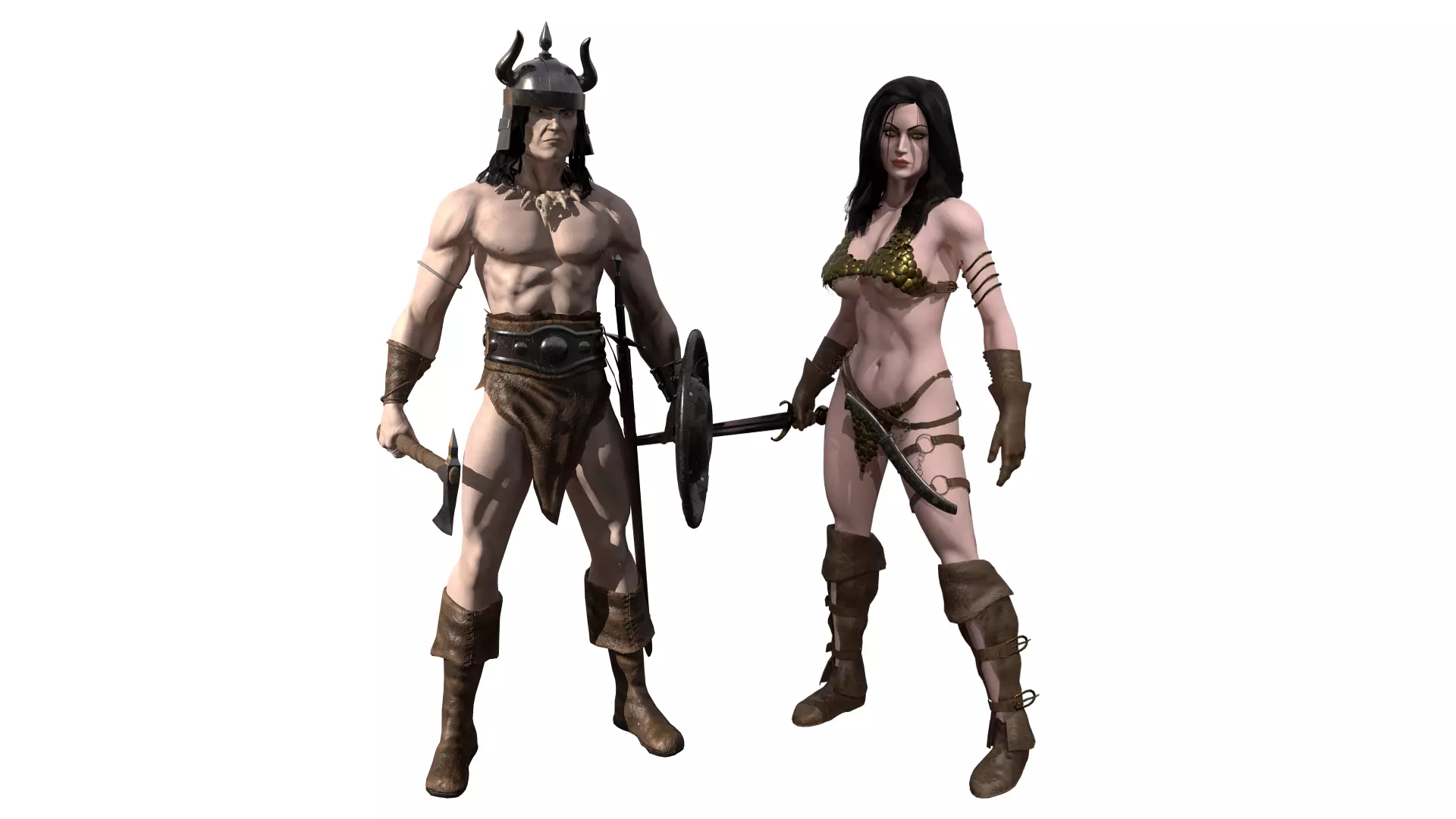 Barbarians Pack 3D Model Collection_0