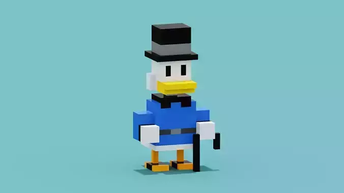 Voxel Donald Duck