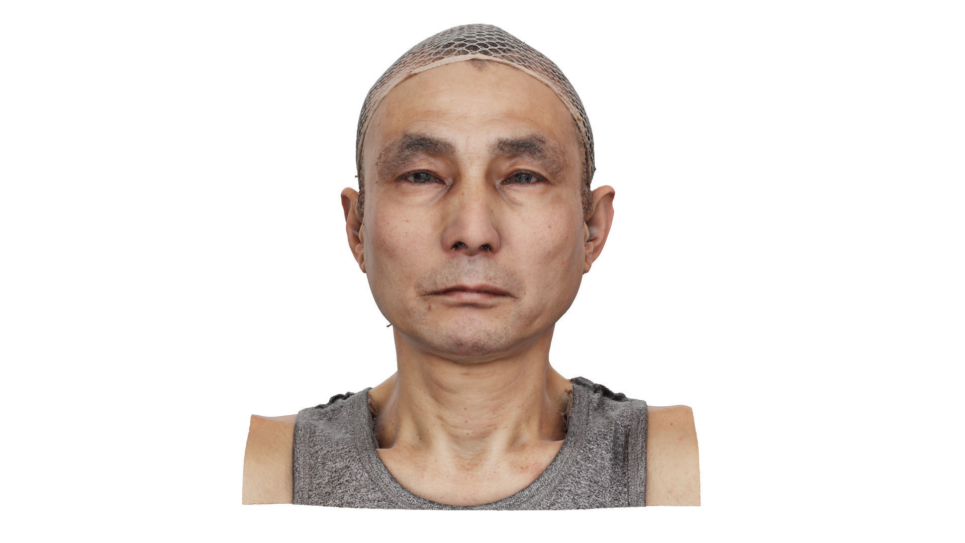 Raw 3D Head Scan Hitarashi Hachigoro 3D model_1