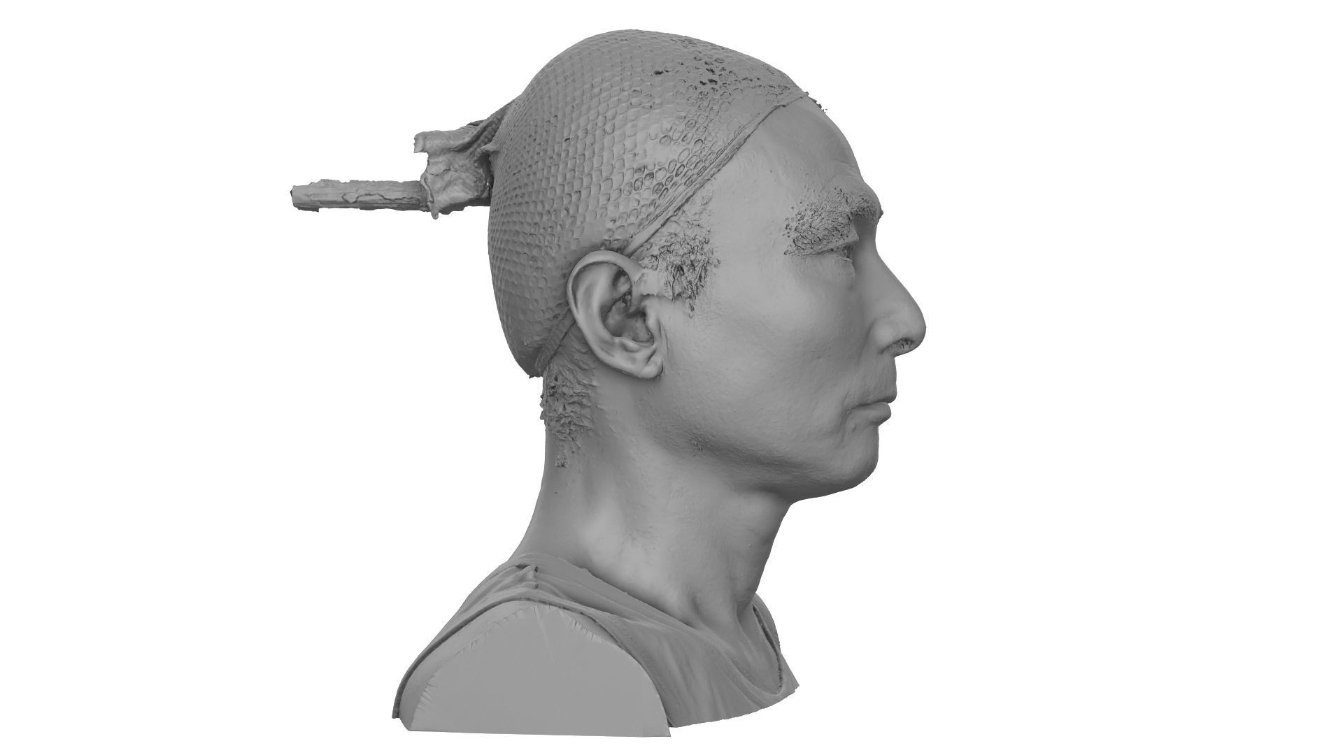 Raw 3D Head Scan Hitarashi Hachigoro 3D model_6