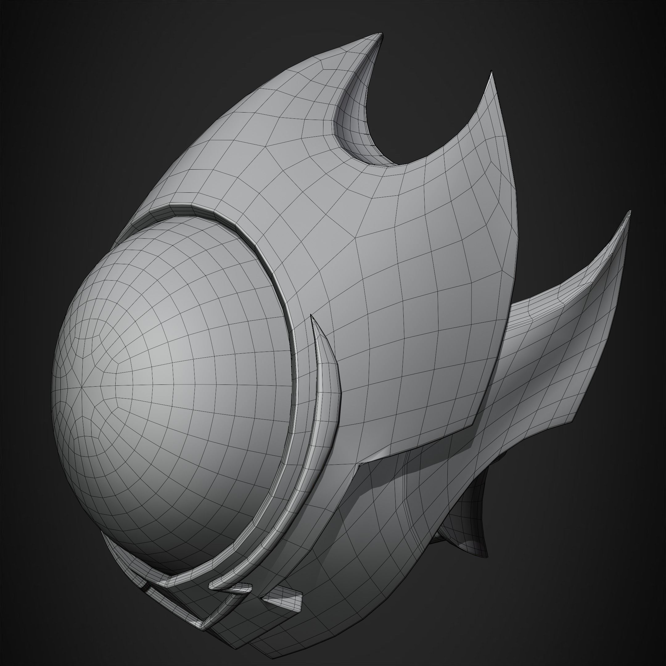 Code Geass Zero Mask for Cosplay 3D print model_12