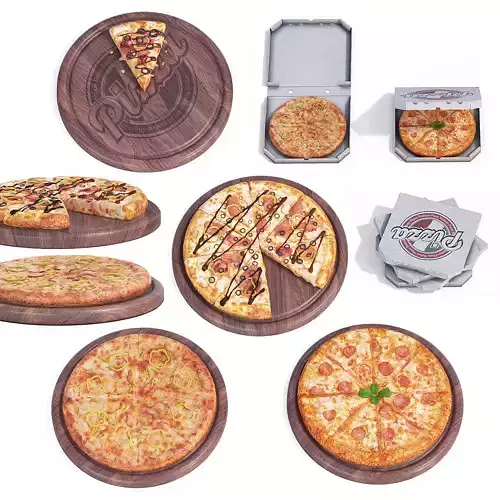 Italian Pizza Set 3D model