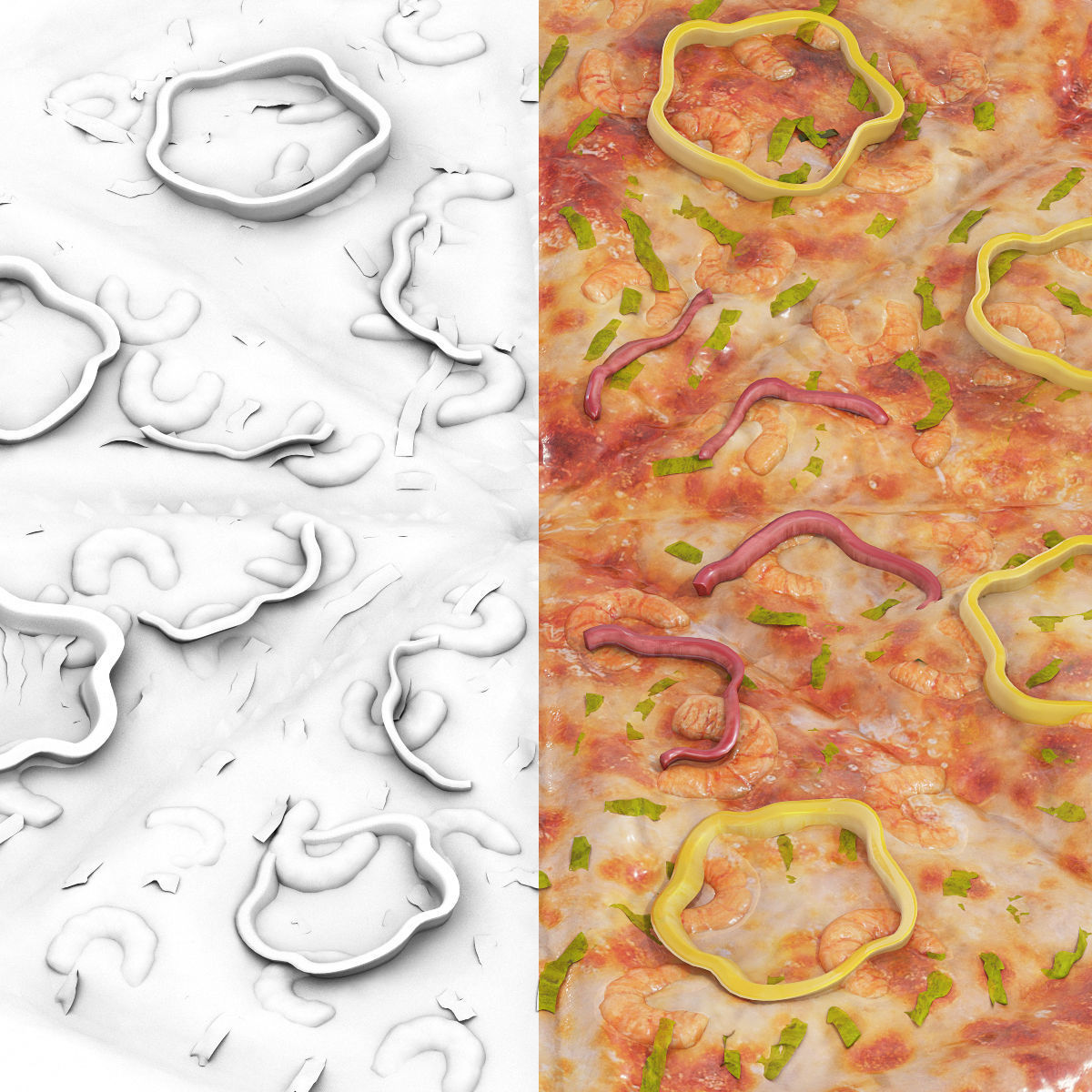 Italian Pizza Set 3D model_2