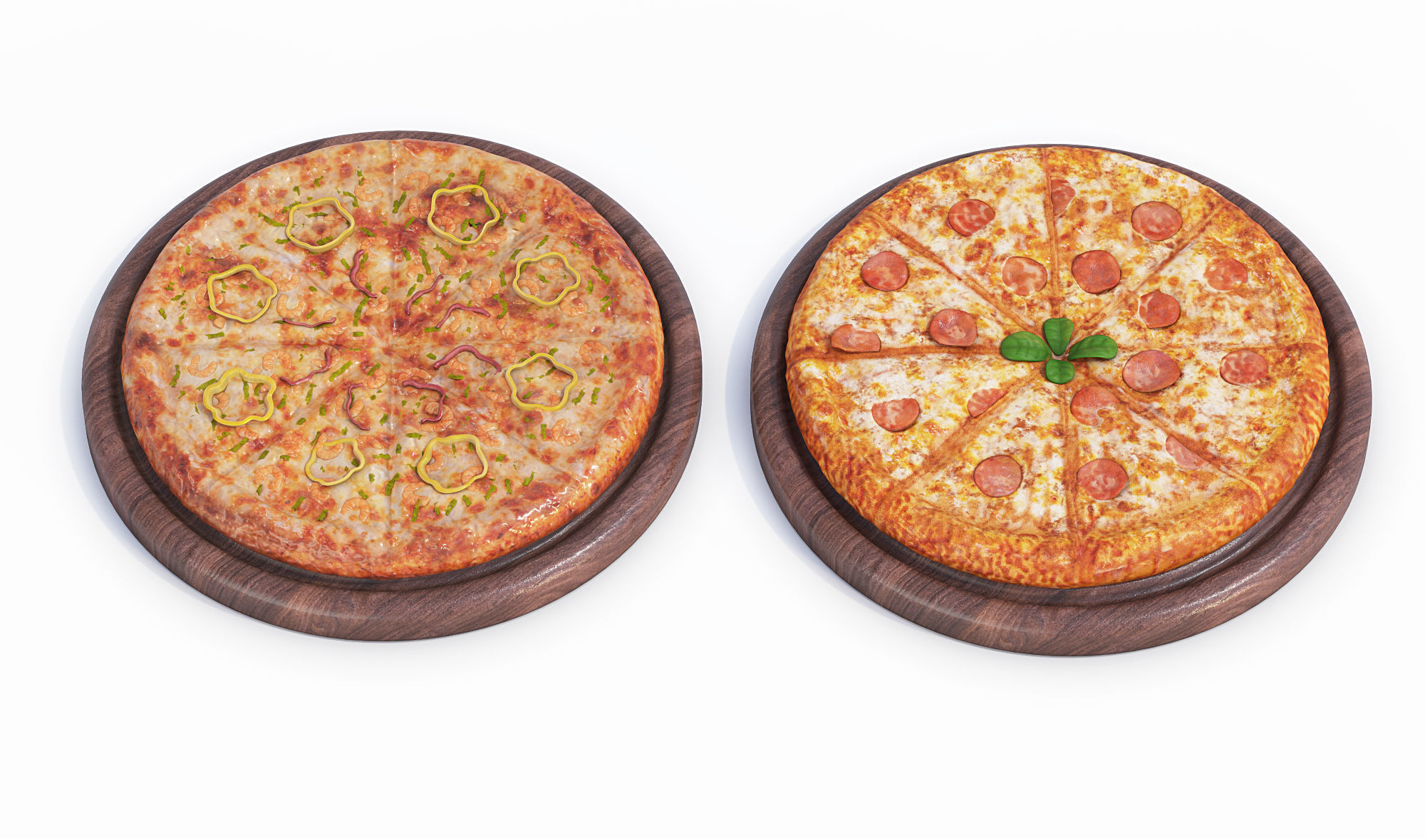 Italian Pizza Set 3D model_6