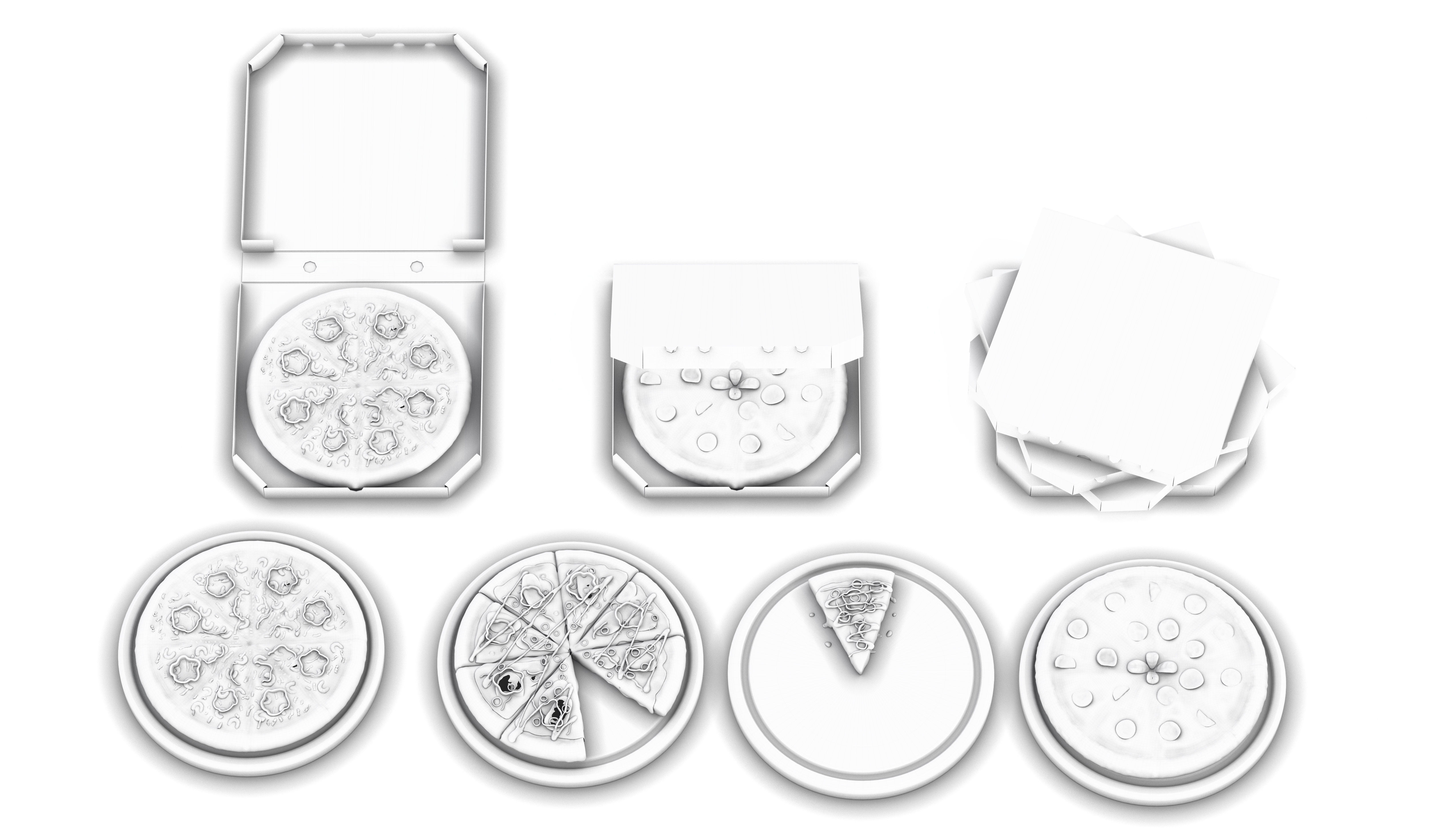 Italian Pizza Set 3D model_14