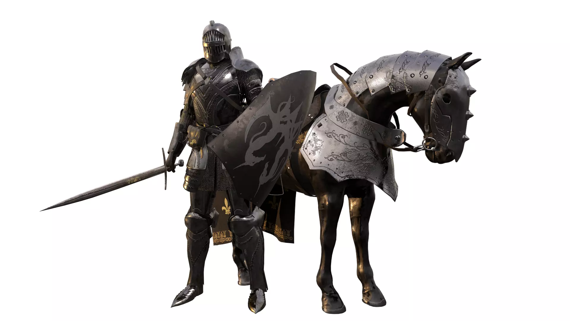 Knight and Horse 3D Model Collection_0