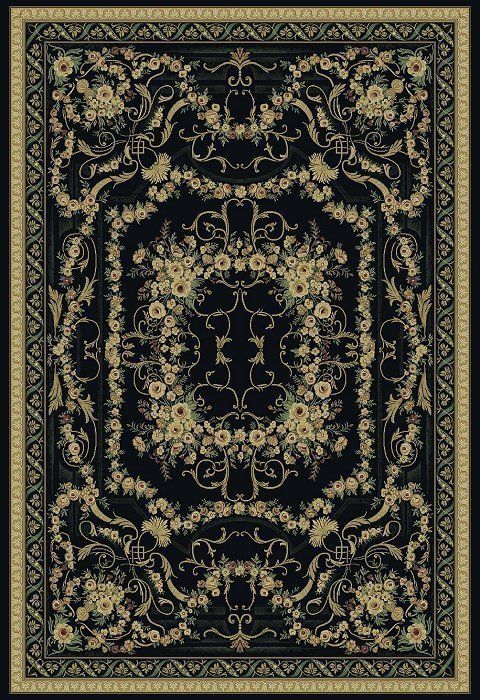 table ornate dining with chairs 3D model_1