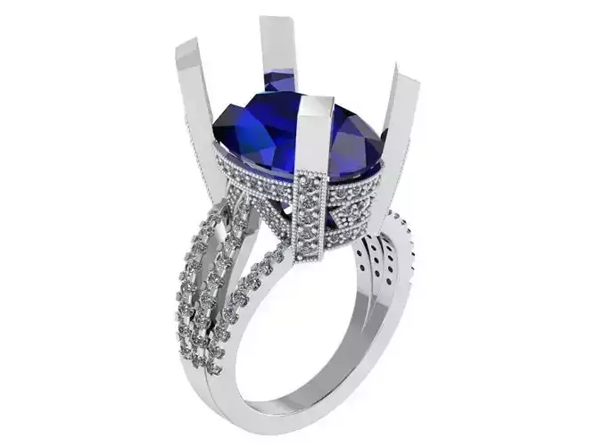 Oval Cut Sapphire Ring 0774