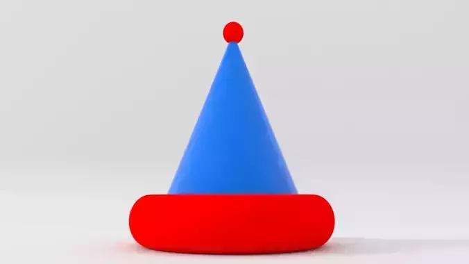 Party-Birthday Hat-Cap Low-poly 3D model
