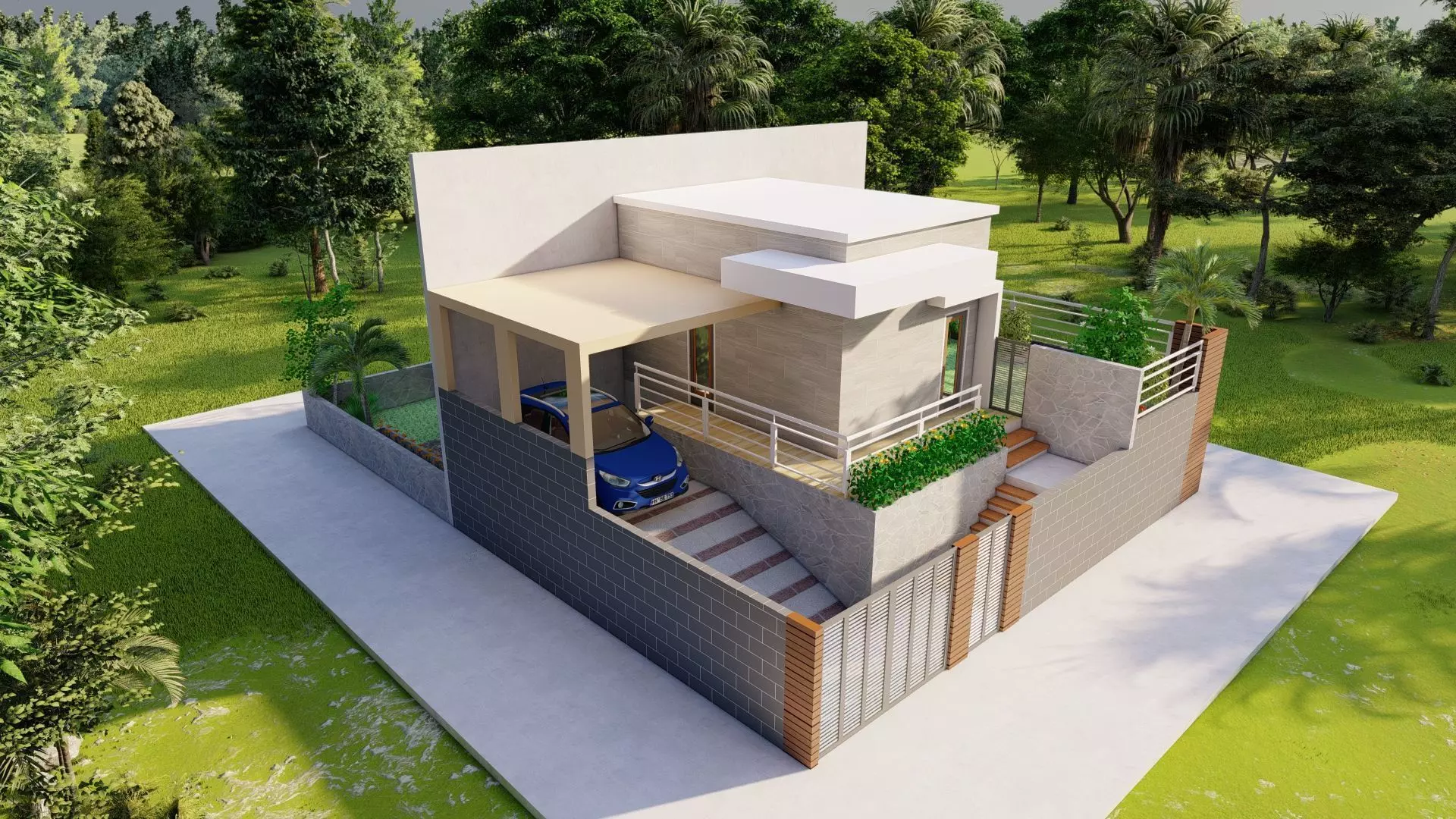 3D SIMPLE HOUSE 3D model_0