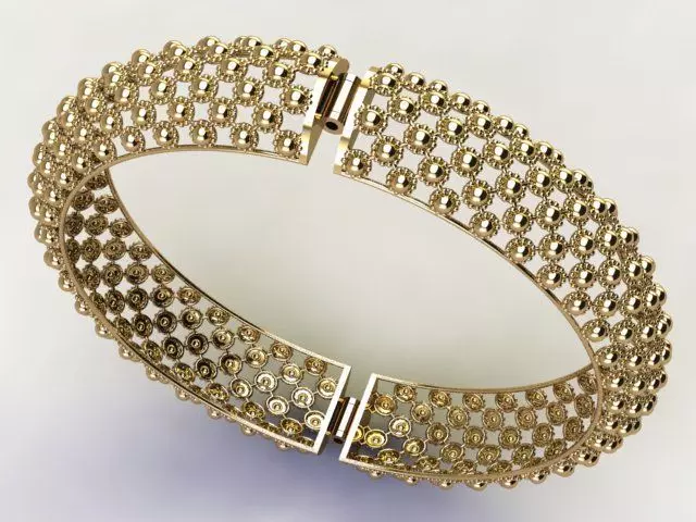 TRADITIONAL BEADS BANGLE 3D print model_0