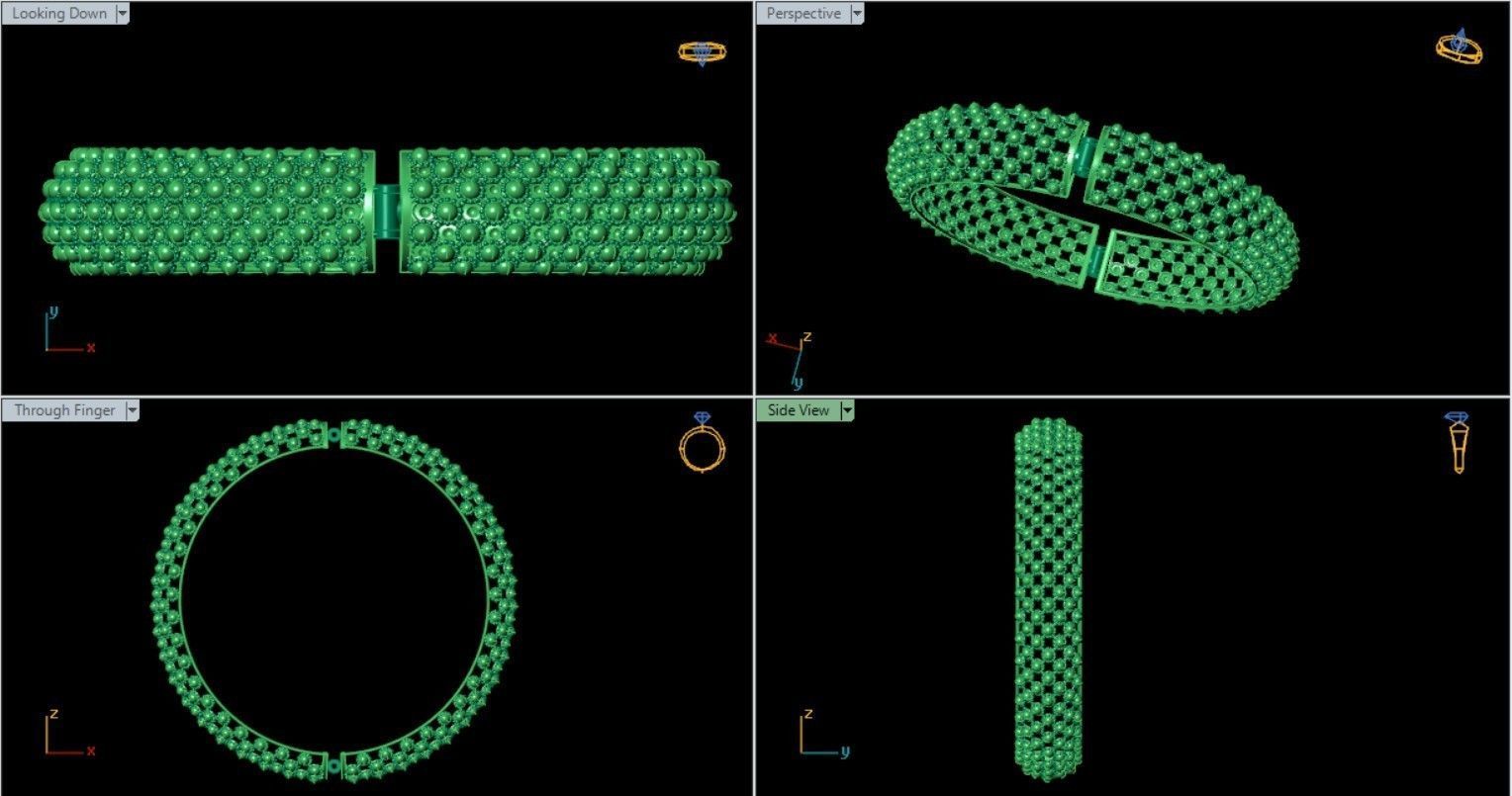 TRADITIONAL BEADS BANGLE 3D print model_4