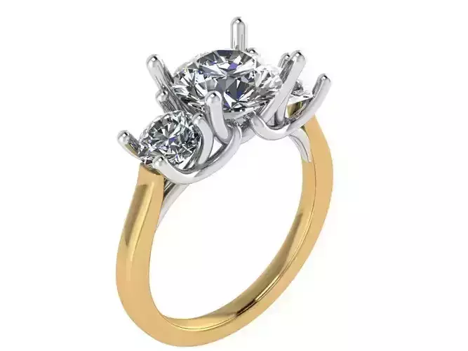 3-Stone Trellis Ring 0788