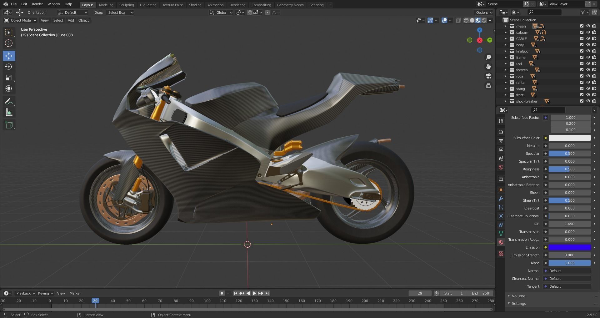 SUTER MMX 500 MOTO GP Low-poly 3D model_28