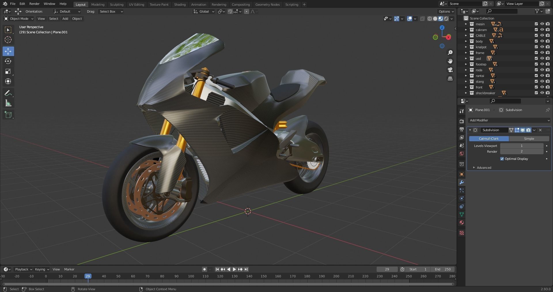 SUTER MMX 500 MOTO GP Low-poly 3D model_12