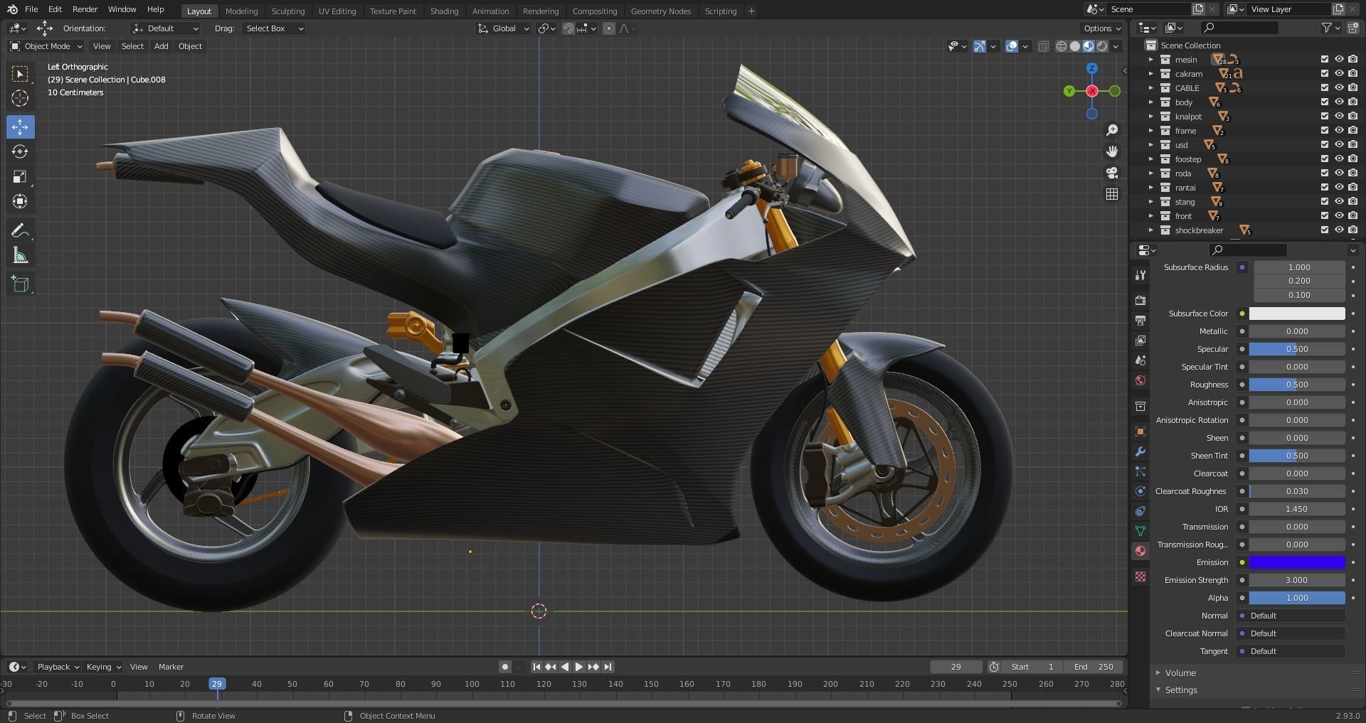 SUTER MMX 500 MOTO GP Low-poly 3D model_5