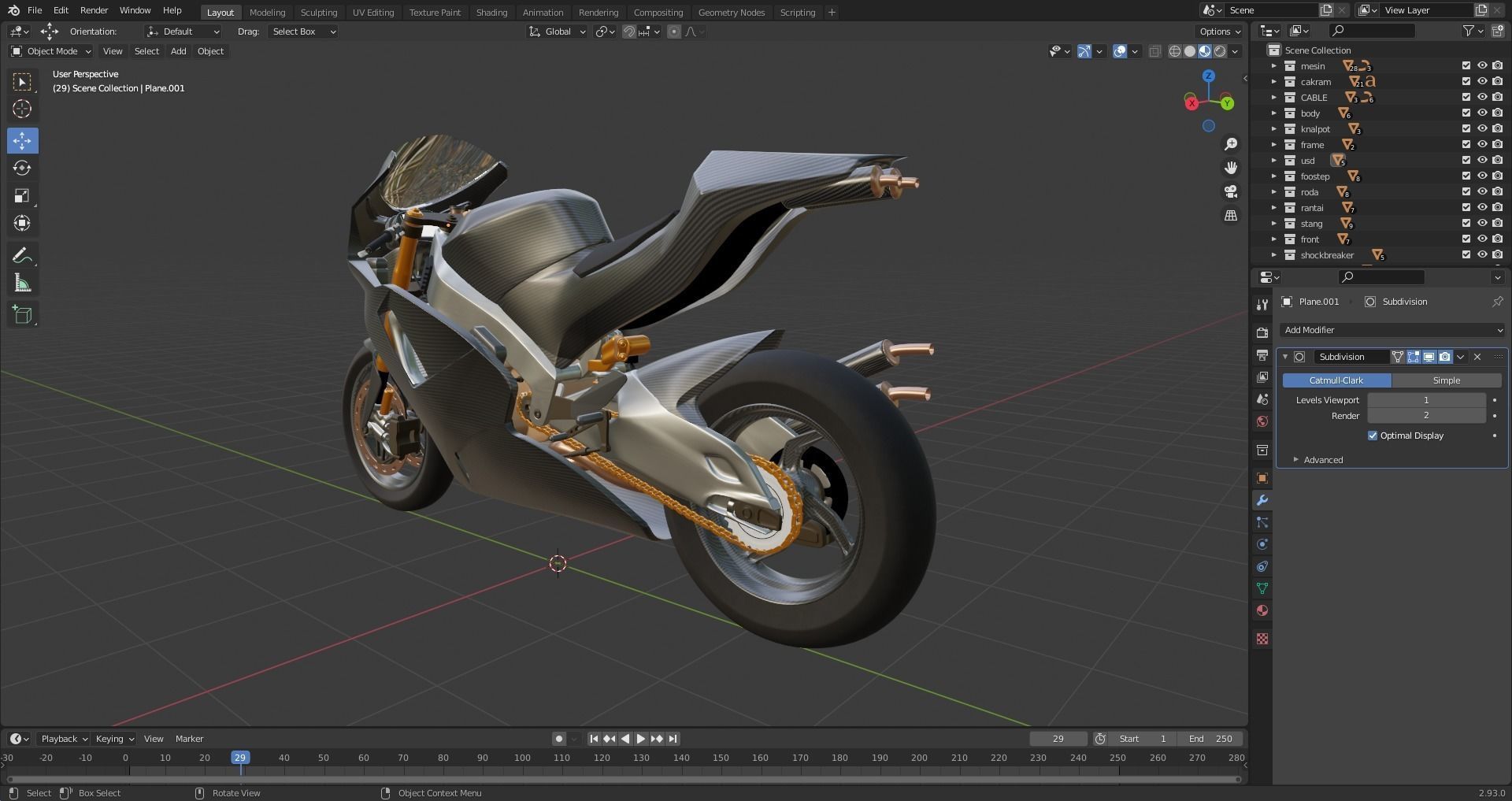 SUTER MMX 500 MOTO GP Low-poly 3D model_13