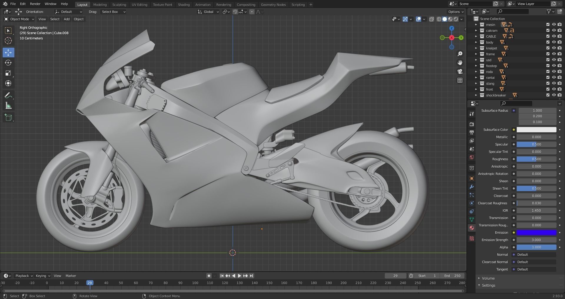 SUTER MMX 500 MOTO GP Low-poly 3D model_30