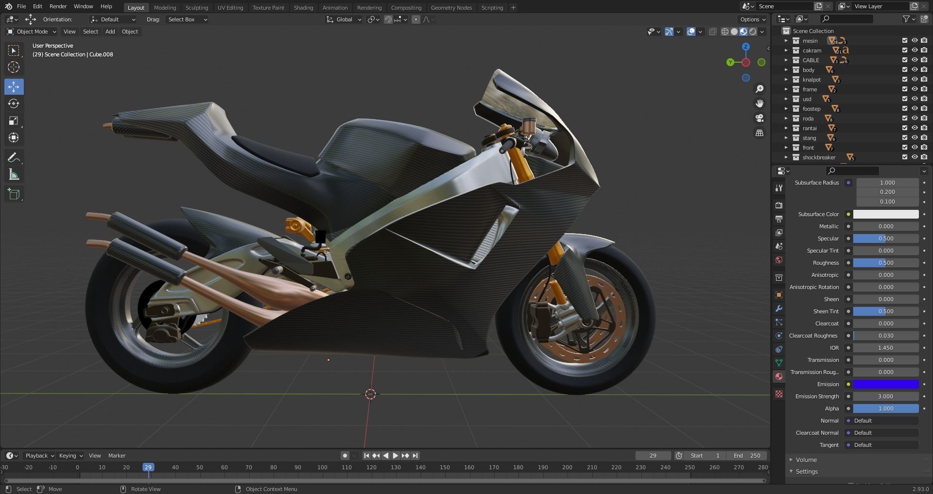 SUTER MMX 500 MOTO GP Low-poly 3D model_27