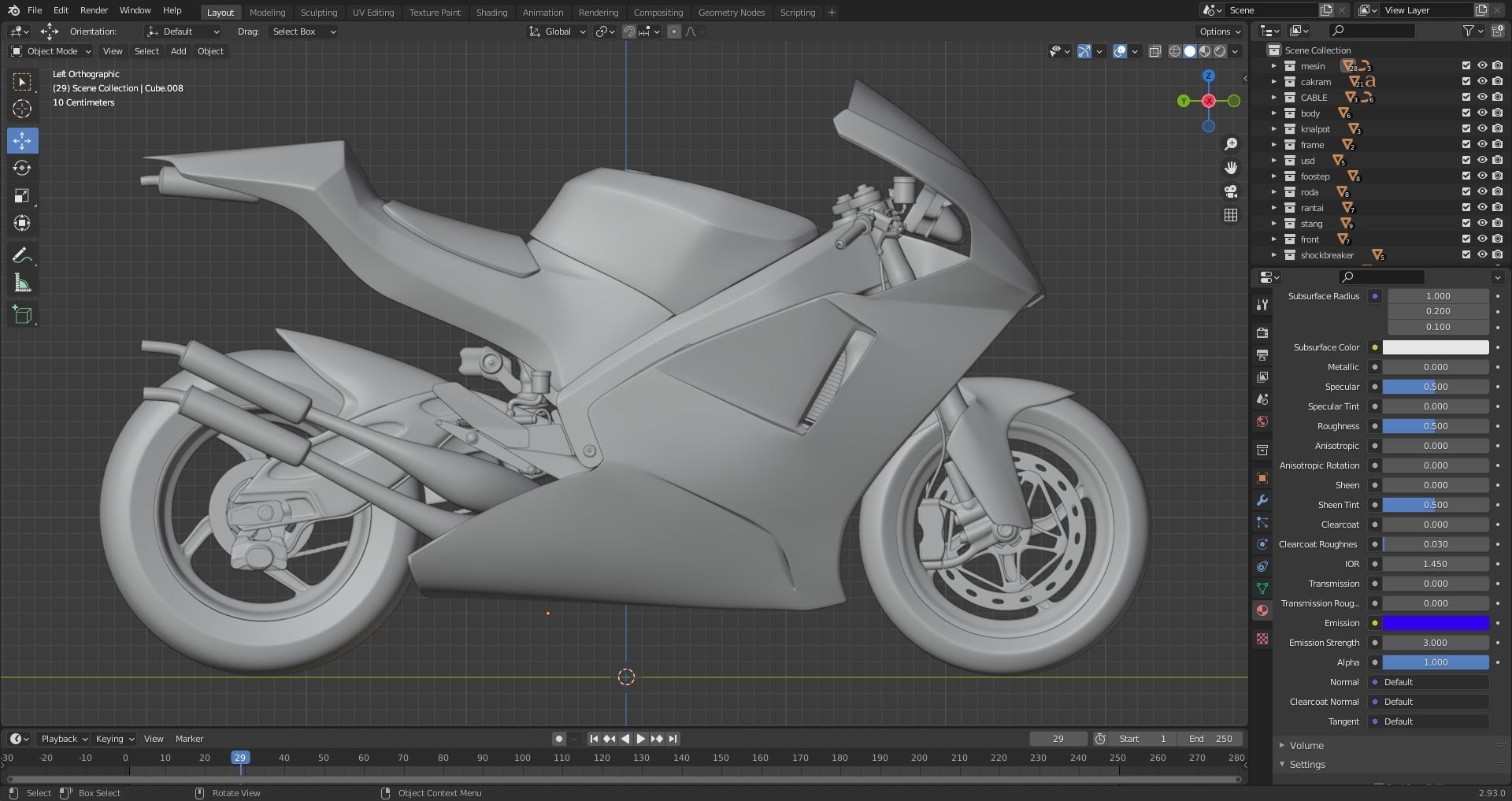 SUTER MMX 500 MOTO GP Low-poly 3D model_29