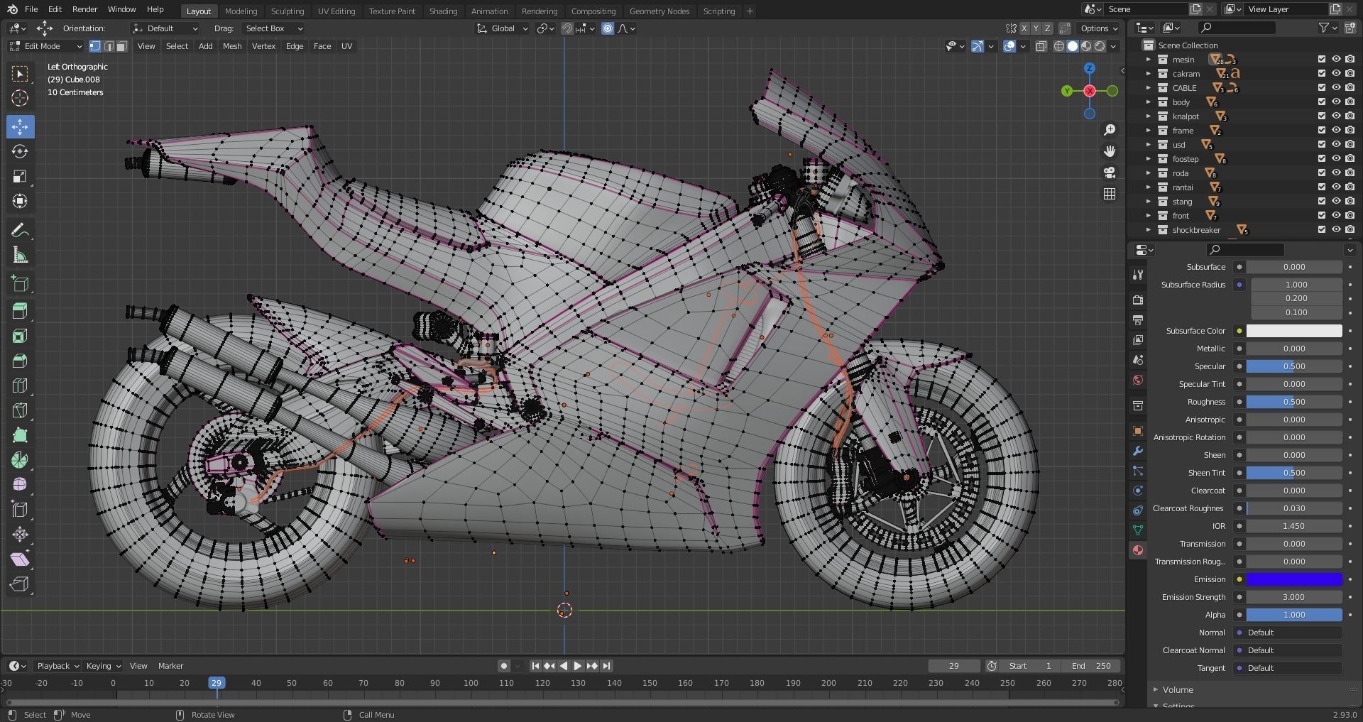 SUTER MMX 500 MOTO GP Low-poly 3D model_7