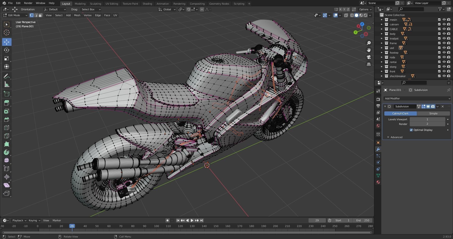 SUTER MMX 500 MOTO GP Low-poly 3D model_9