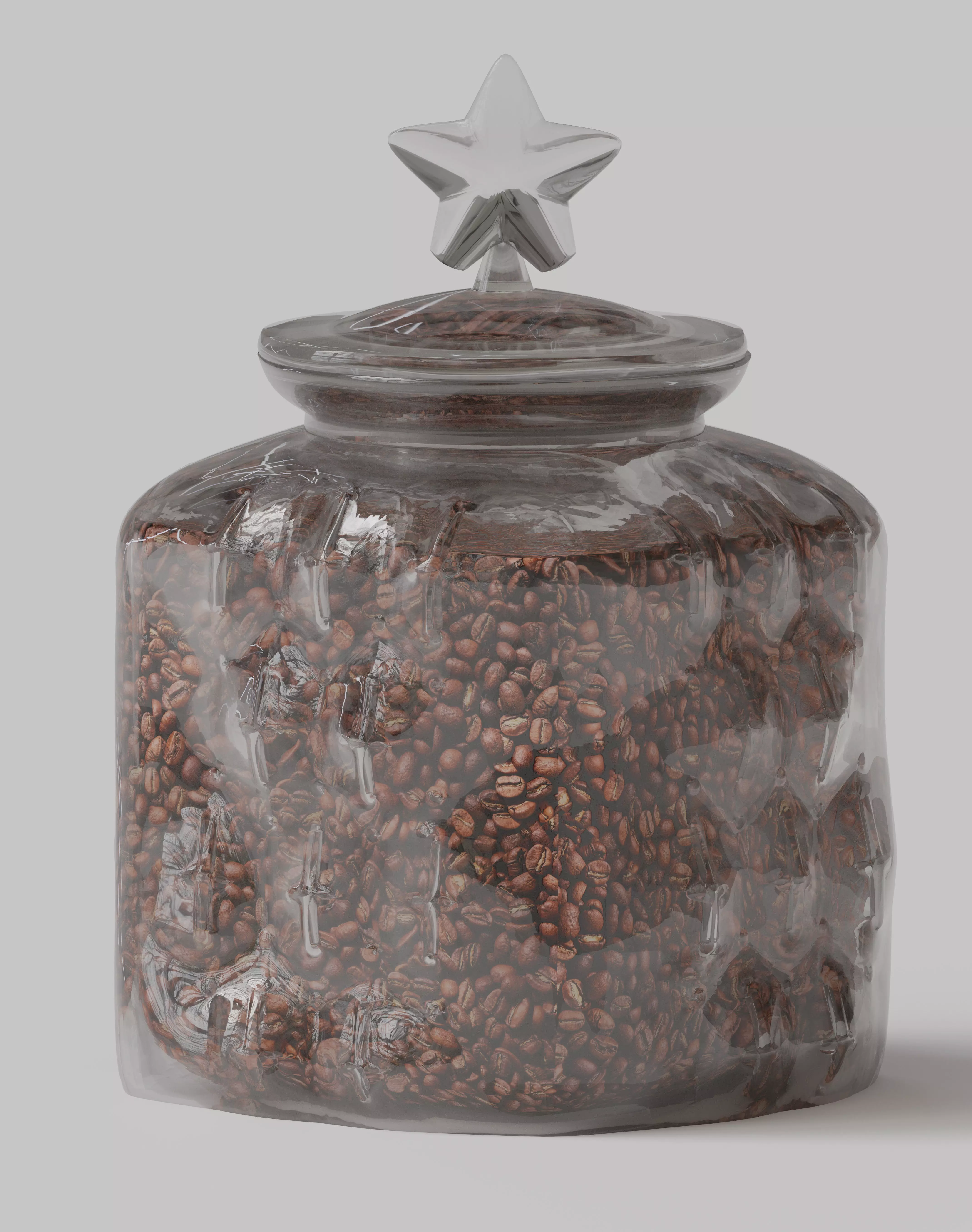 Glass jar 3D model_0