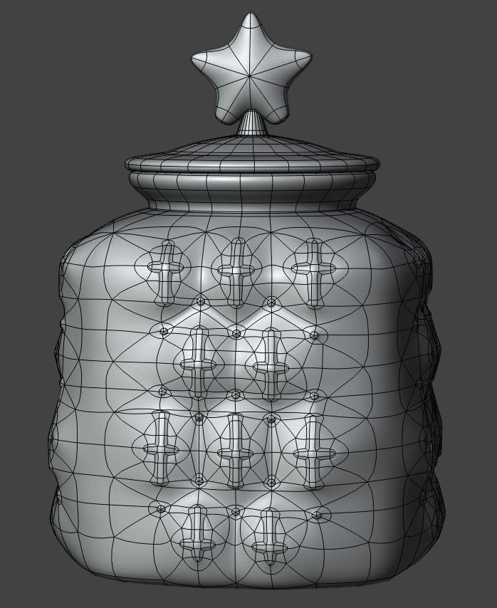Glass jar 3D model_3