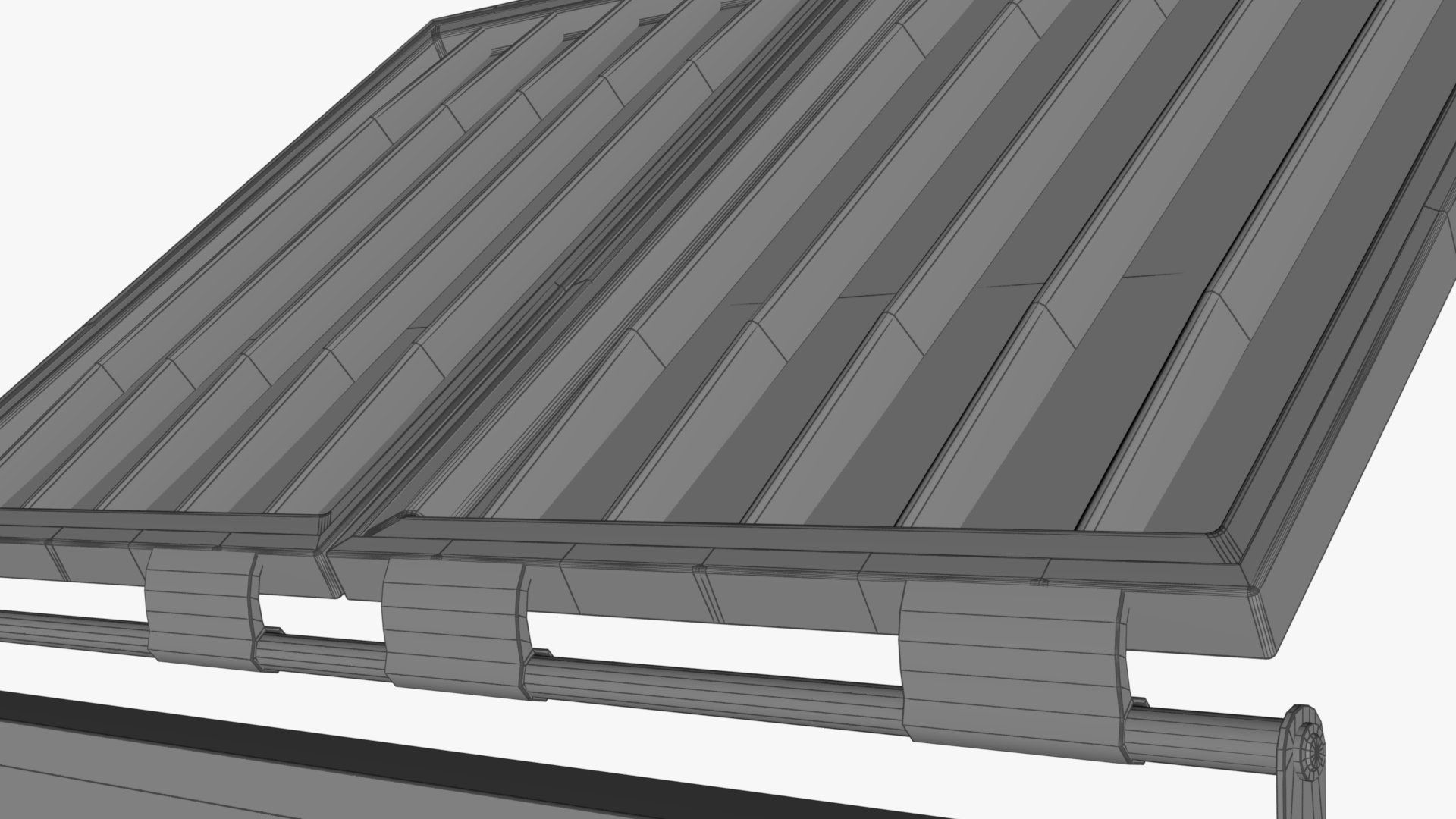 Dumpster garbage can on wheels Low-poly 3D model_19