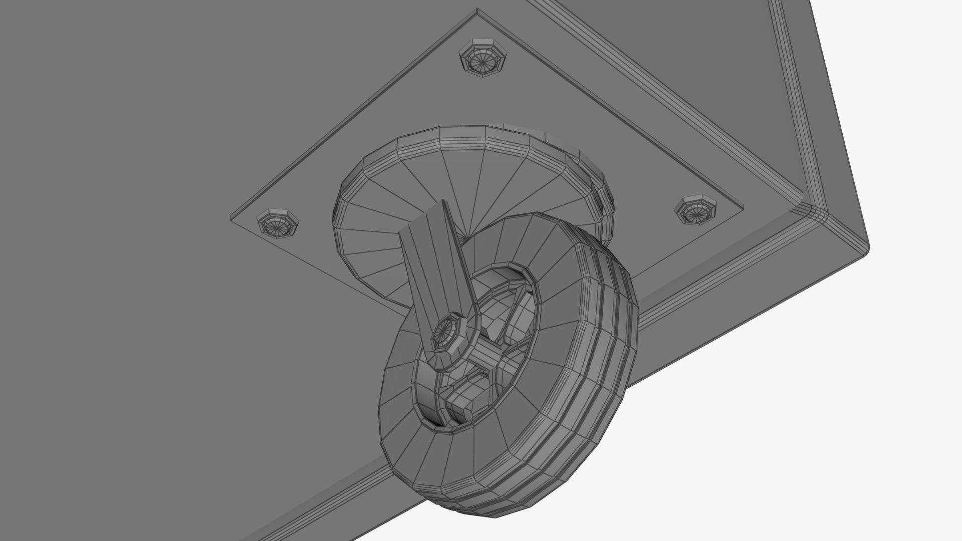 Dumpster garbage can on wheels Low-poly 3D model_17