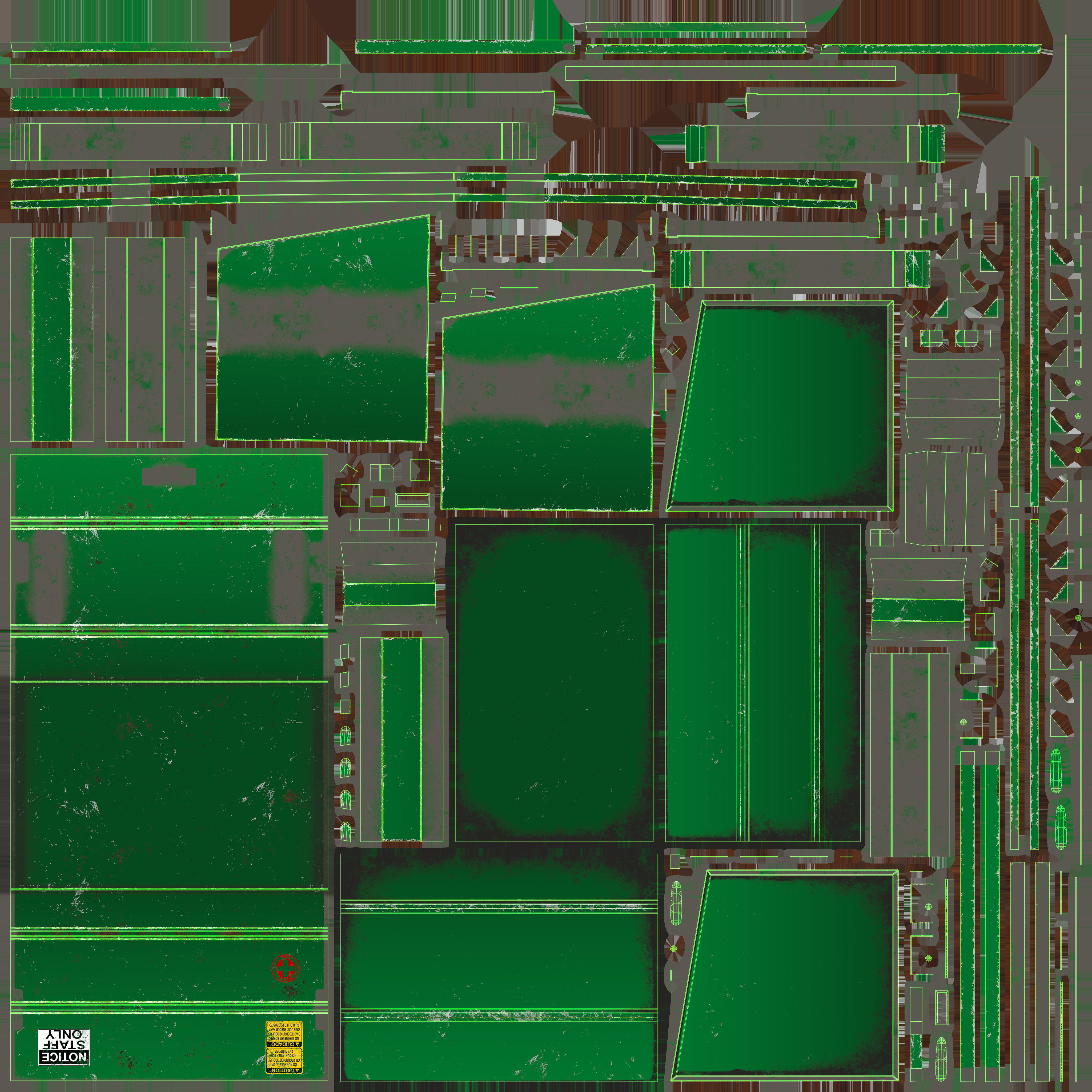 Dumpster garbage can on wheels Low-poly 3D model_22