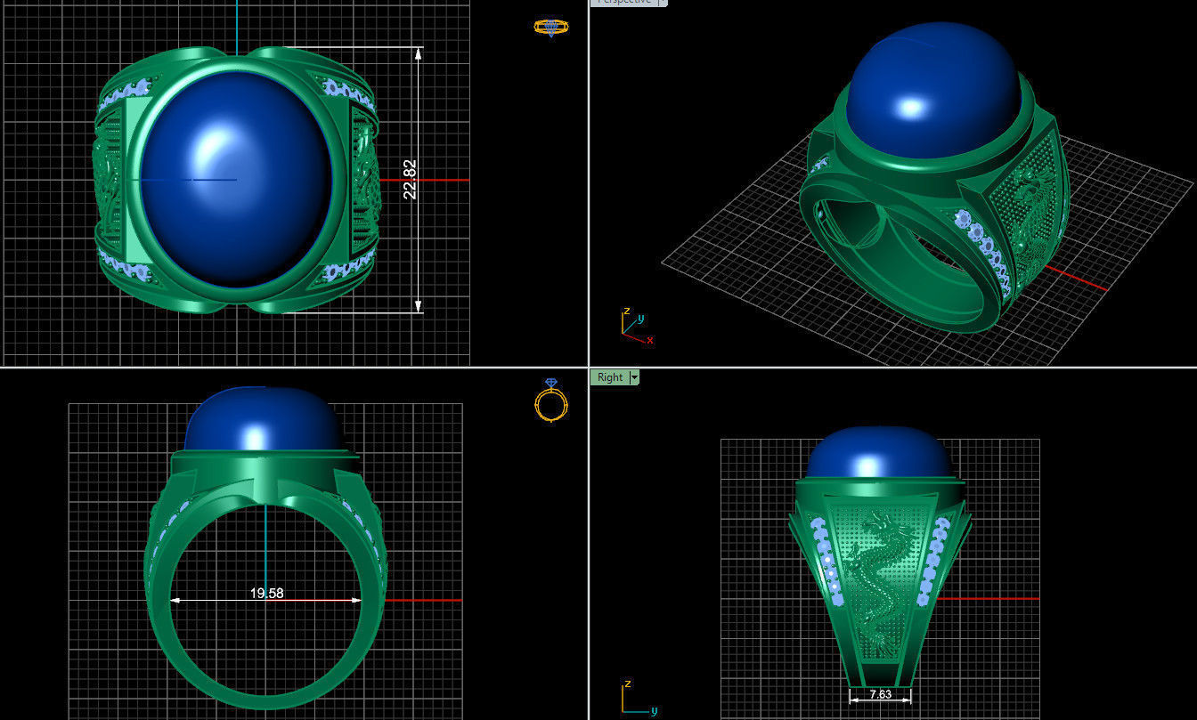 Ring 119  3D print model_6