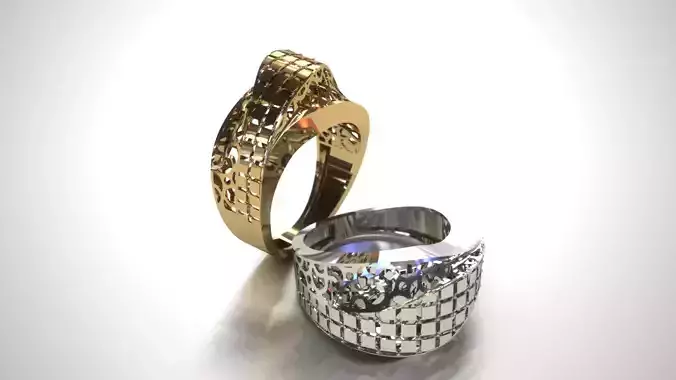 Beautiful  delicate and light fusion gold ring 3D print model