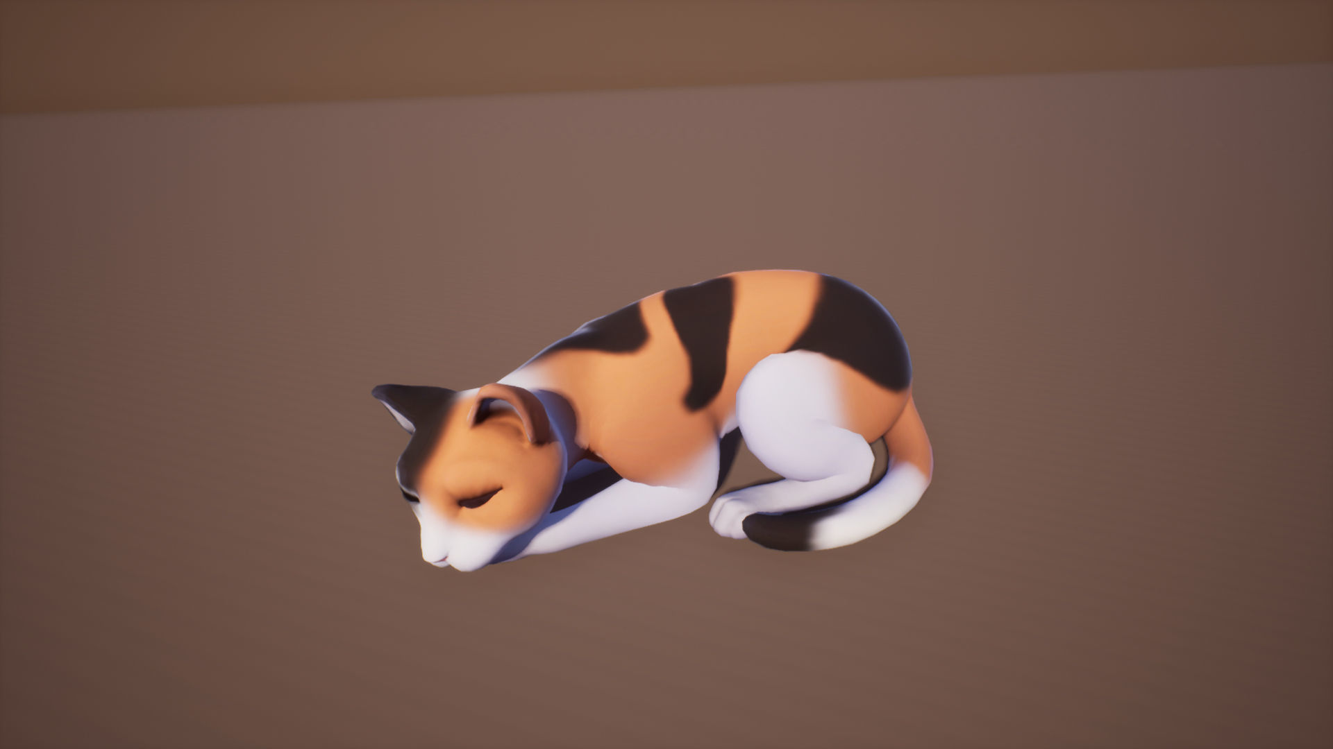 Cats stylized Low-poly 3D model_9