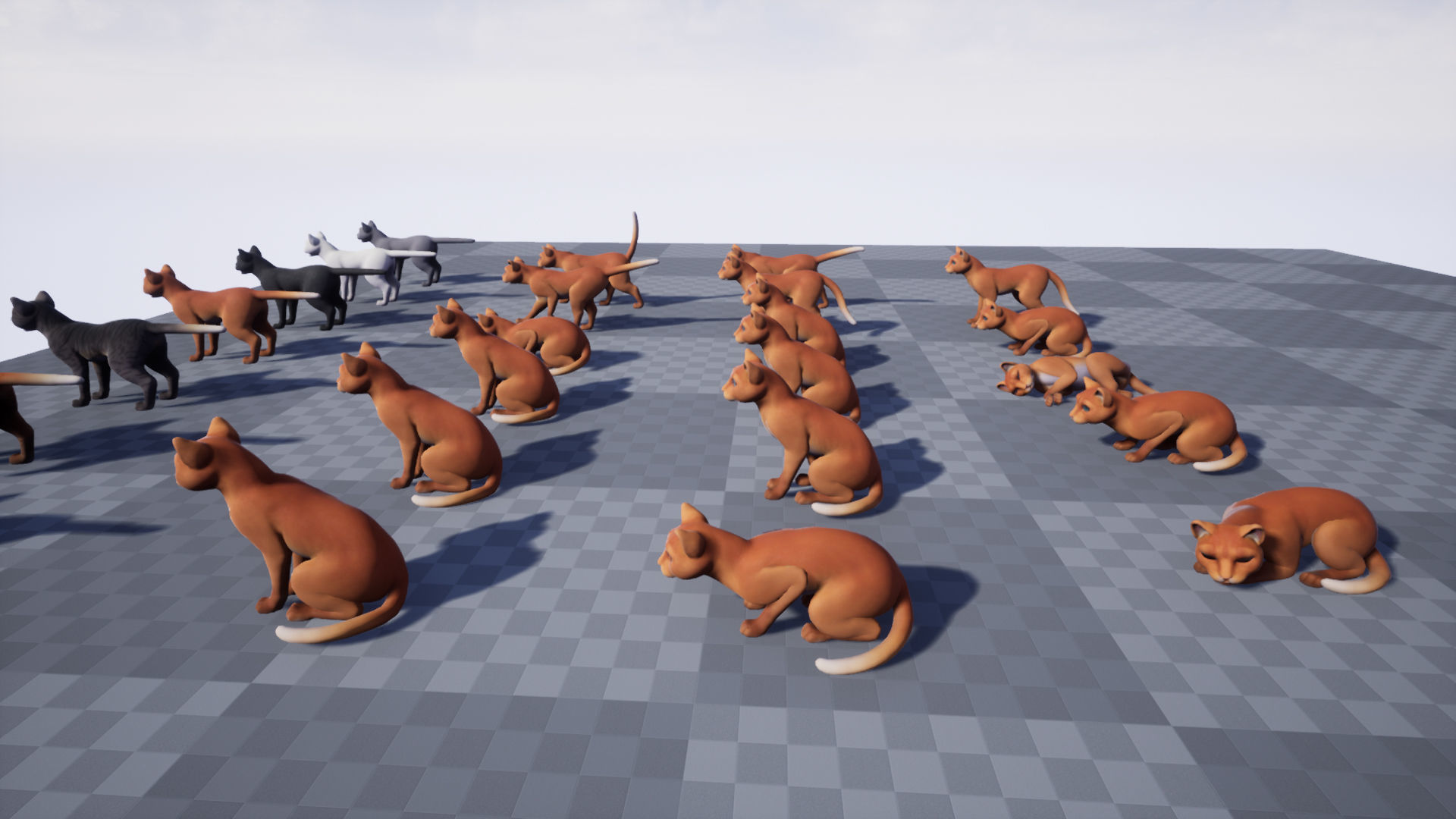 Cats stylized Low-poly 3D model_15