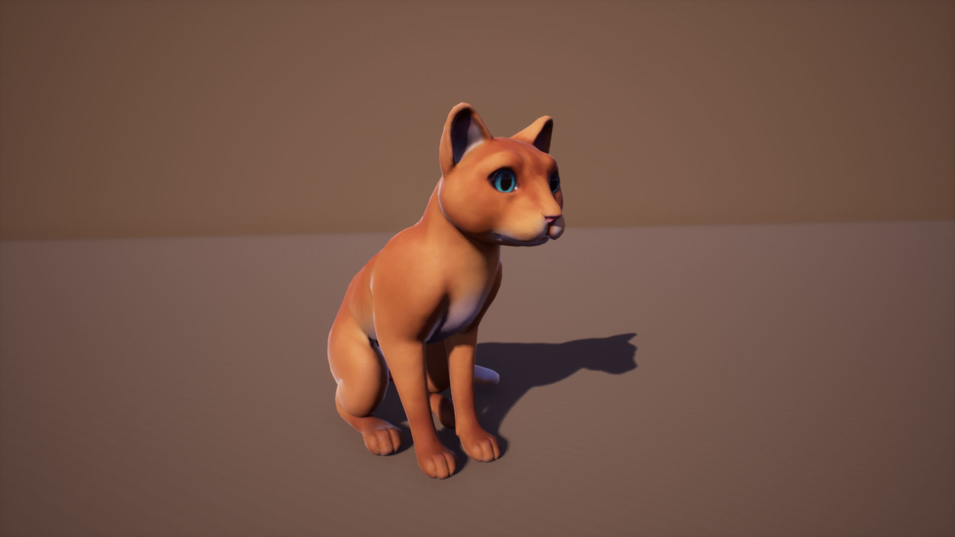 Cats stylized Low-poly 3D model_7