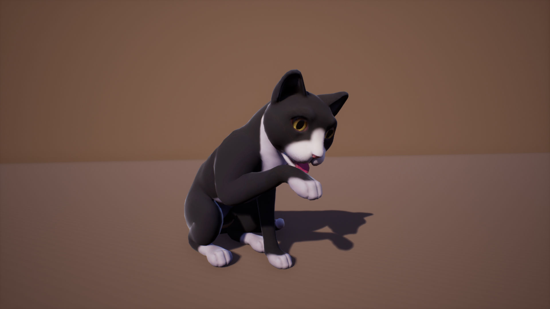 Cats stylized Low-poly 3D model_8