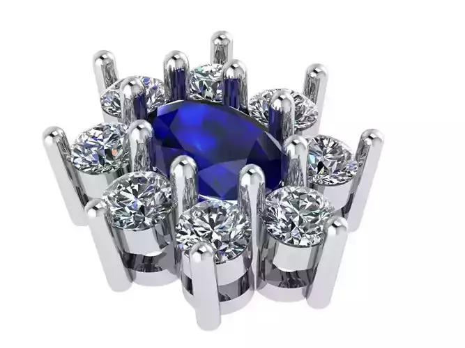 Oval Cluster Pendant 0803