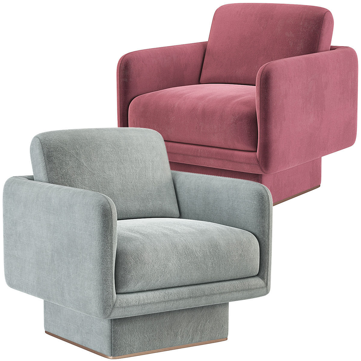 Lilas Armchair Gallotti Radice 3D model_5