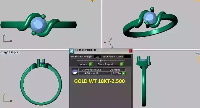 twist solitaire ring