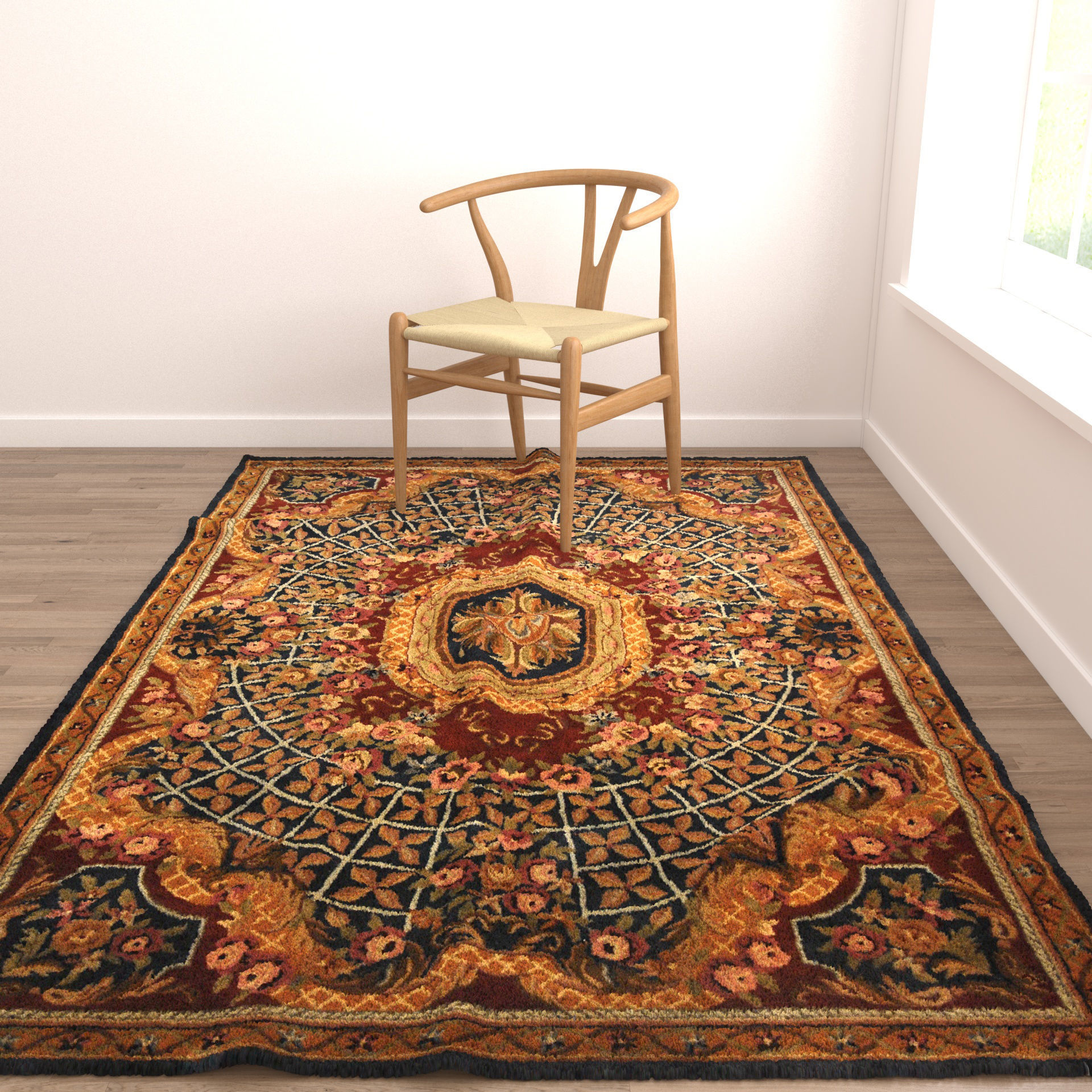 Rugs No 716 Low-poly 3D model_3