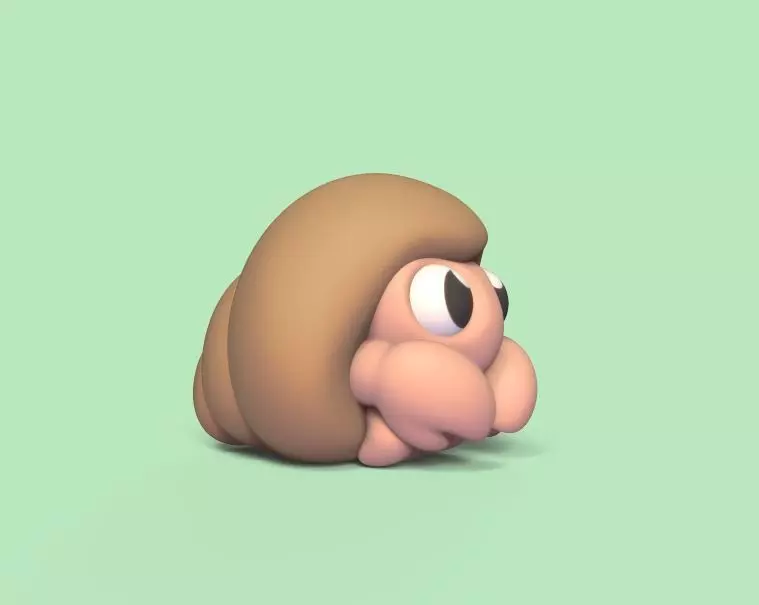 Little Hermit Crab 3D print model_0