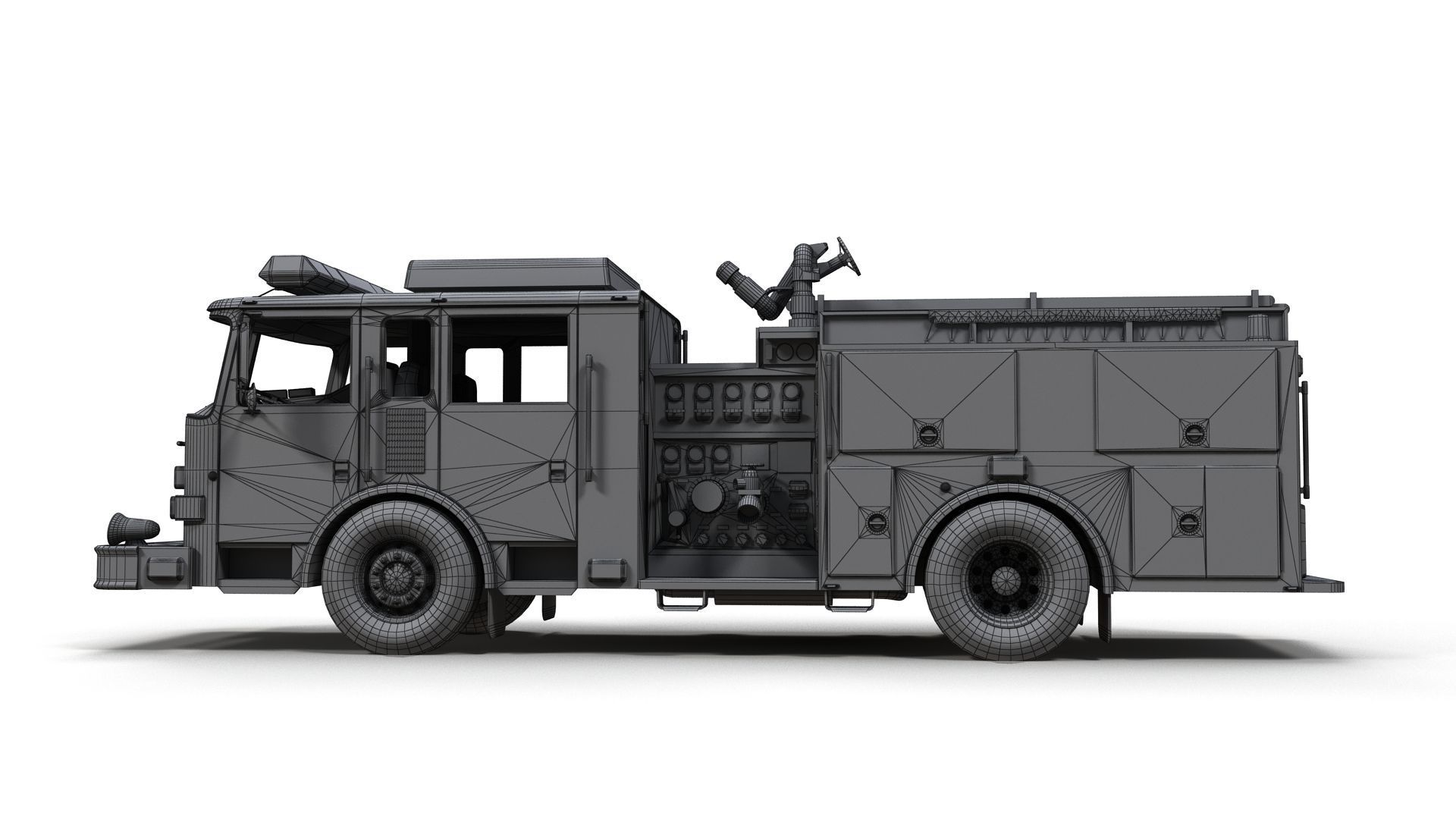 Seagrave marauder fire truck Low-poly 3D model_12