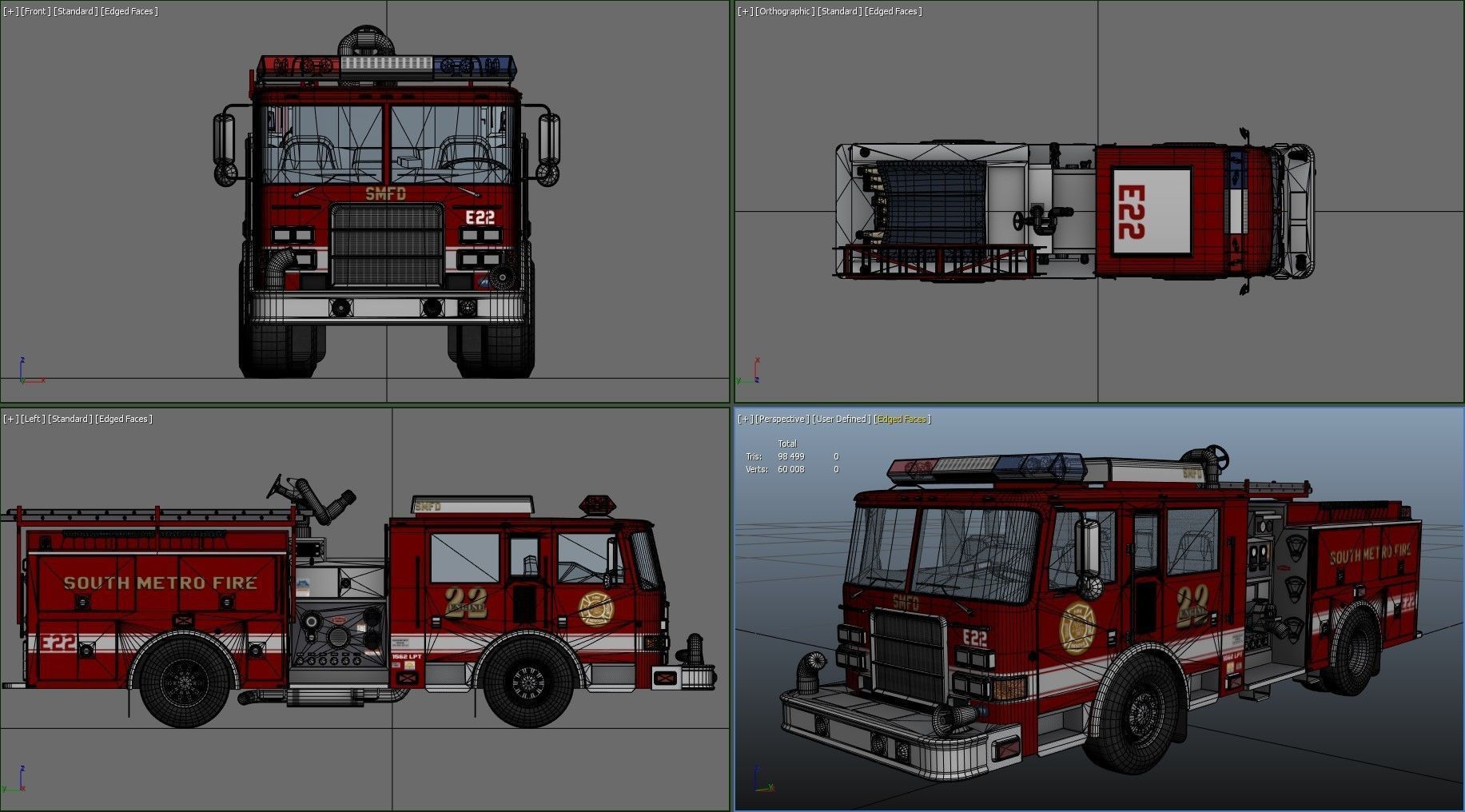 Seagrave marauder fire truck Low-poly 3D model_40