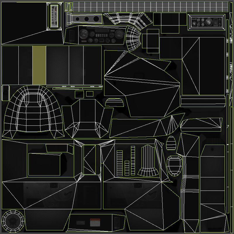 Seagrave marauder fire truck Low-poly 3D model_44
