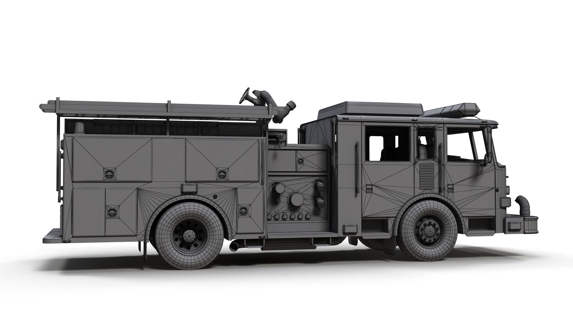 Seagrave marauder fire truck Low-poly 3D model_13