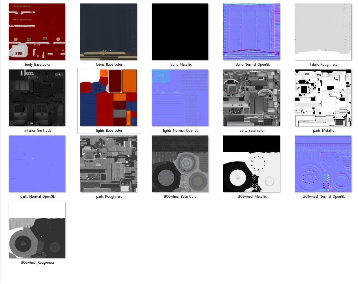 Seagrave marauder fire truck Low-poly 3D model_48