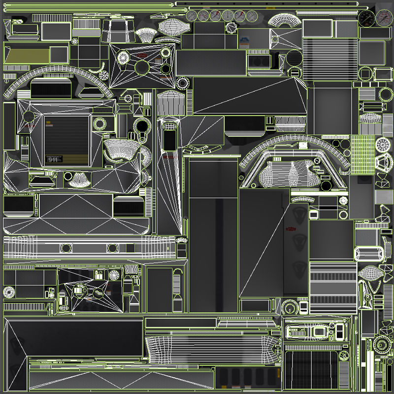 Seagrave marauder fire truck Low-poly 3D model_47
