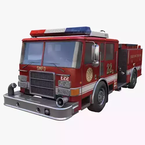 Seagrave marauder fire truck Low-poly 3D model